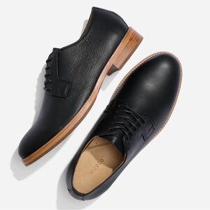 NEW NISOLO Everyday Oxford Black Leather Shoes Mens $228